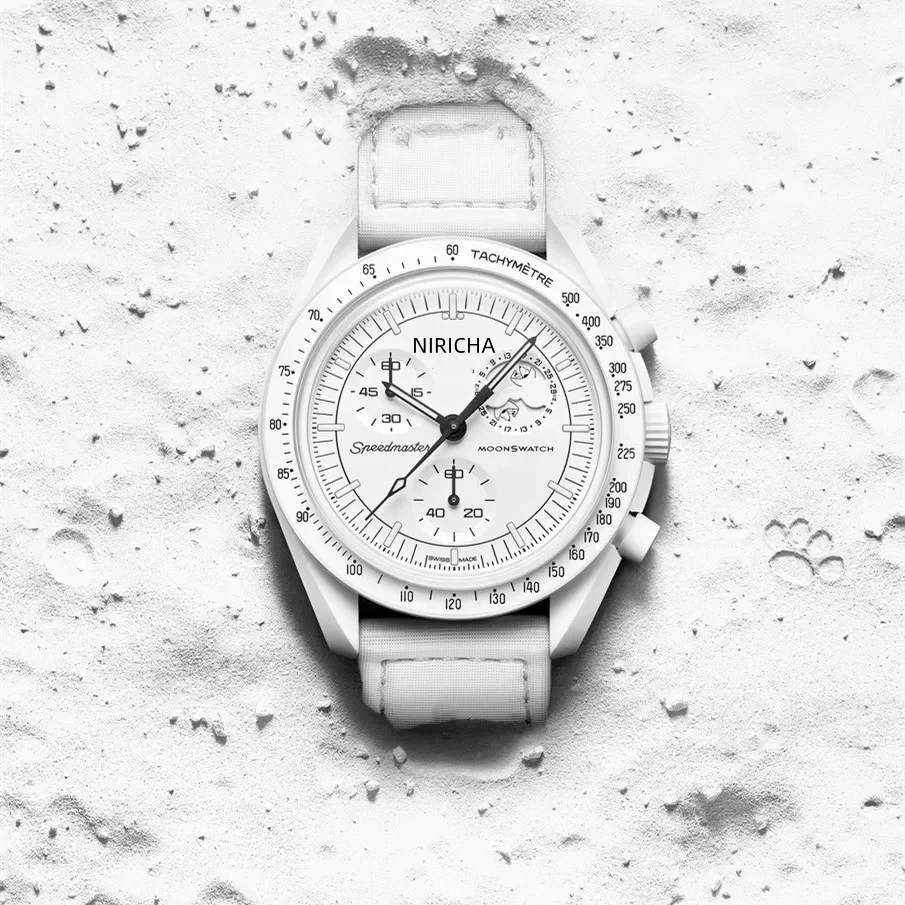 Orologio Lunare Impermeabile Di Alta Qualità Orologi Da Uomo E Da Donna Swatch Luxury Fashion Creative Earth Mission