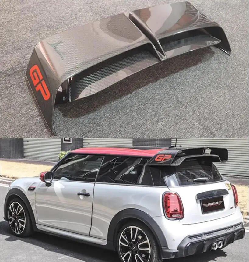 Per Mini F56 Cooper/S/Jcw Roof Top Wing Lip Tail Tronco Spoiler Posteriore In Fibra Di Carbonio Stile Gp3