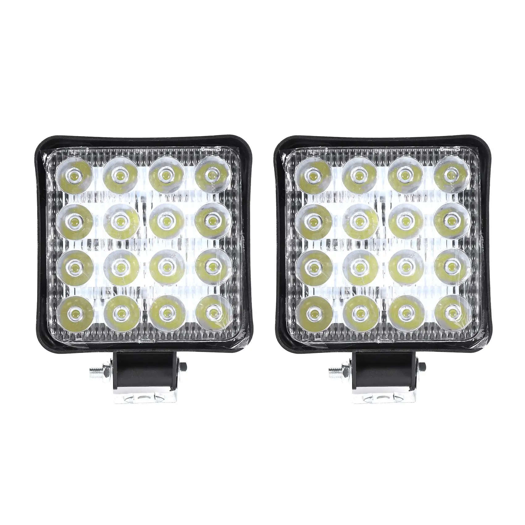 2 Pcs 48W 6000K Led Spot Beam Square Work Lights Lampada Trattore Suv Truck 4Wd 12V 24V