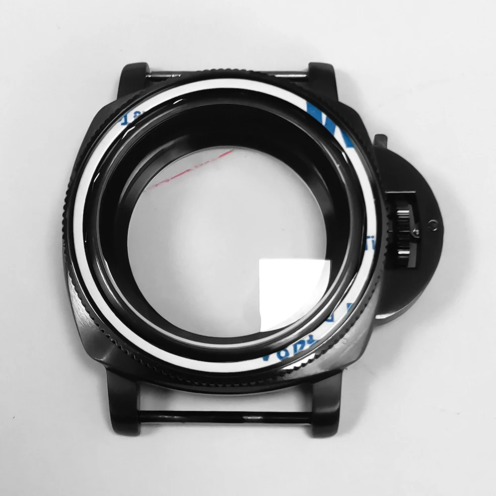 Custodia Per Orologio Da 42Mm Per Seiko Panerai Luminer Marina Custodia Nera Nh35 Nh36 Movimento Meccanico Automatico 904L Custodia Per Spazzole In Ac