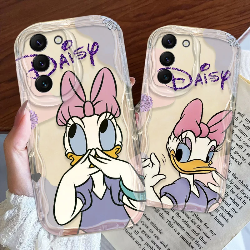 Custodia Per Telefono Disney Donald Duck Daisy Cartoon Per S21 S23 S24 Ultra Plus Fe A55 A35 A25 A05S A54 A53 A52 A33 A32 Wave Oil Cover
