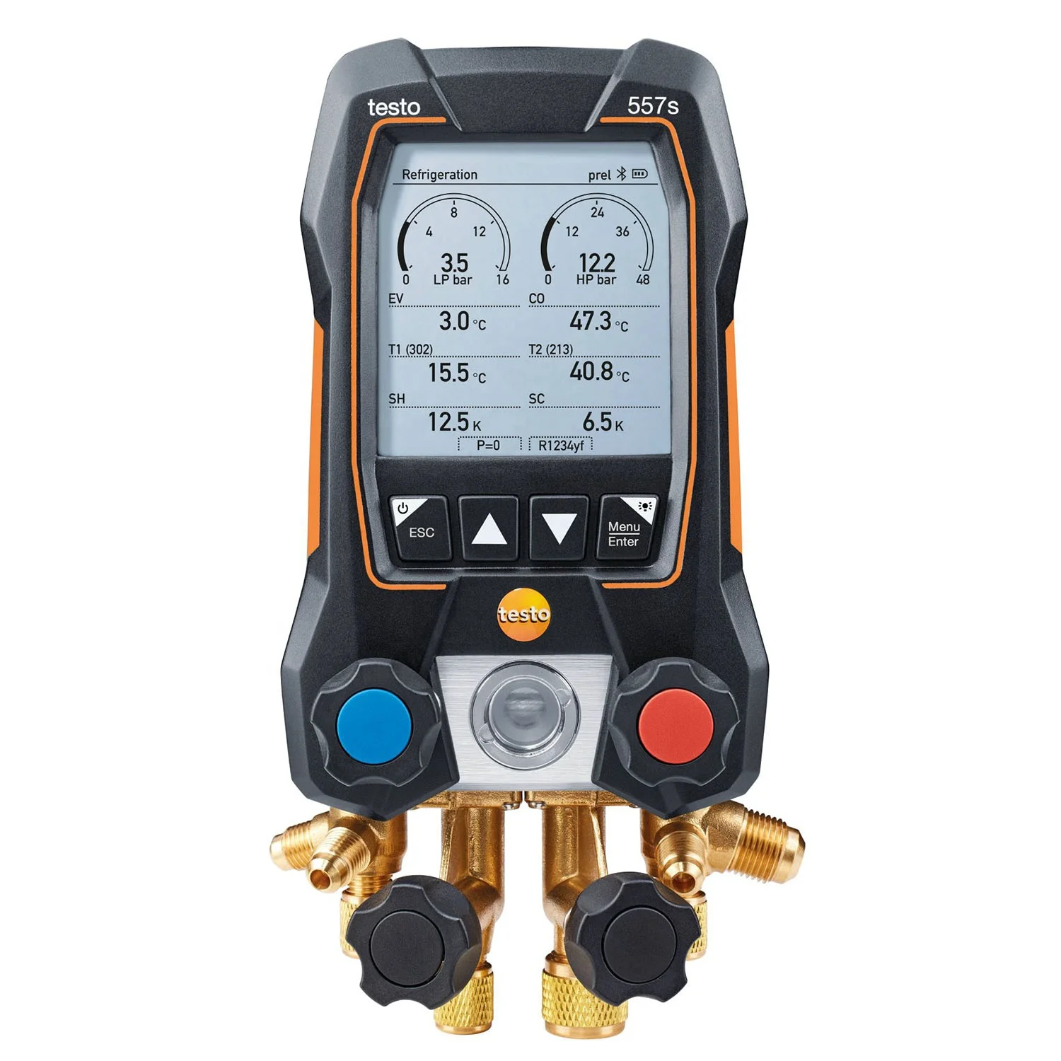 4 Valvole Bluetooth Smart Digital Collettore Gauge Testo 557S Collettore Digitale