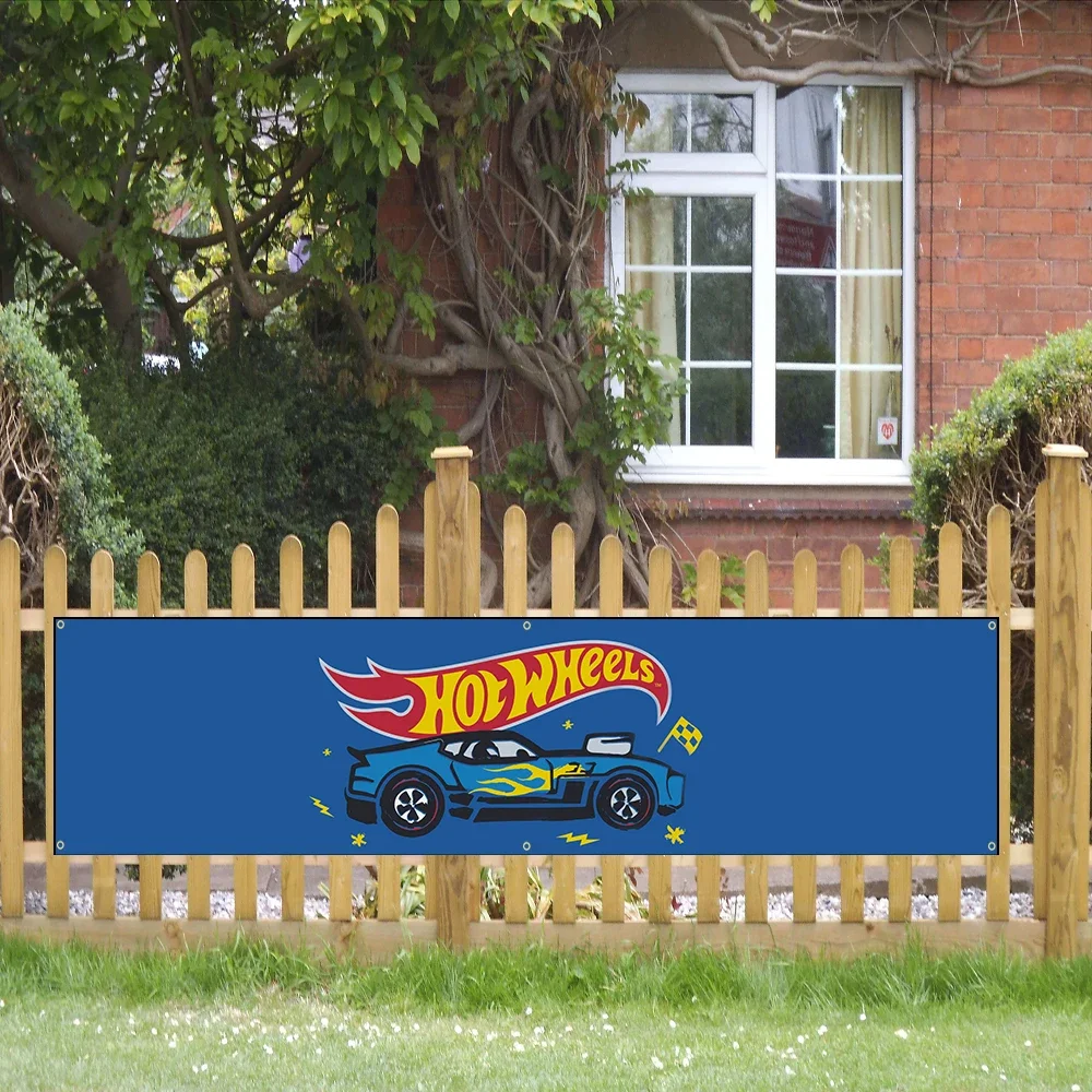 Johninbanner 60*240 Hot Wheels Banner Poliestere Stampato Bandiera Garage O All'Aperto Per La Decorazione