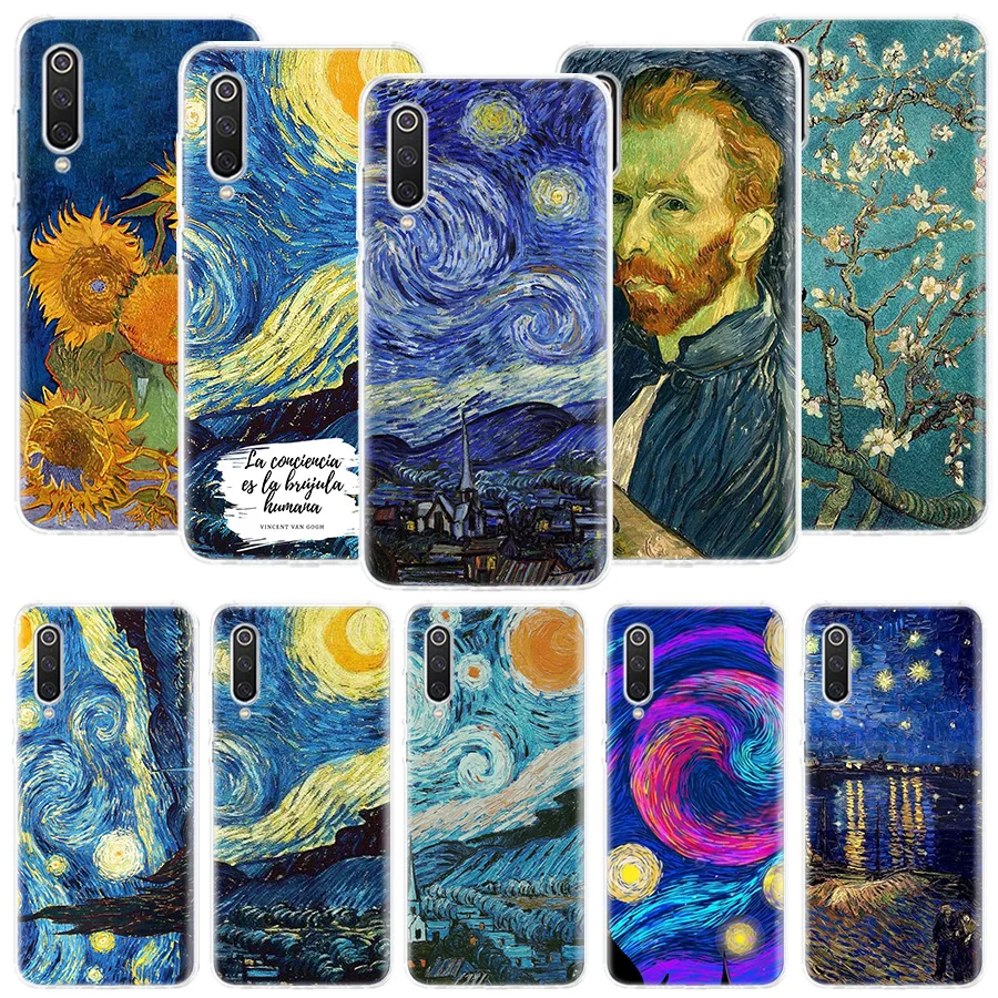 Dipinti Starry Night Van Gogh Custodia Per Telefono Per Xiaomi Redmi 12 12C 9 9T 9C 10 Prime 10X 10C 8 7 6 10A 9A 8A 7A 6A S2 K40 Pro K30
