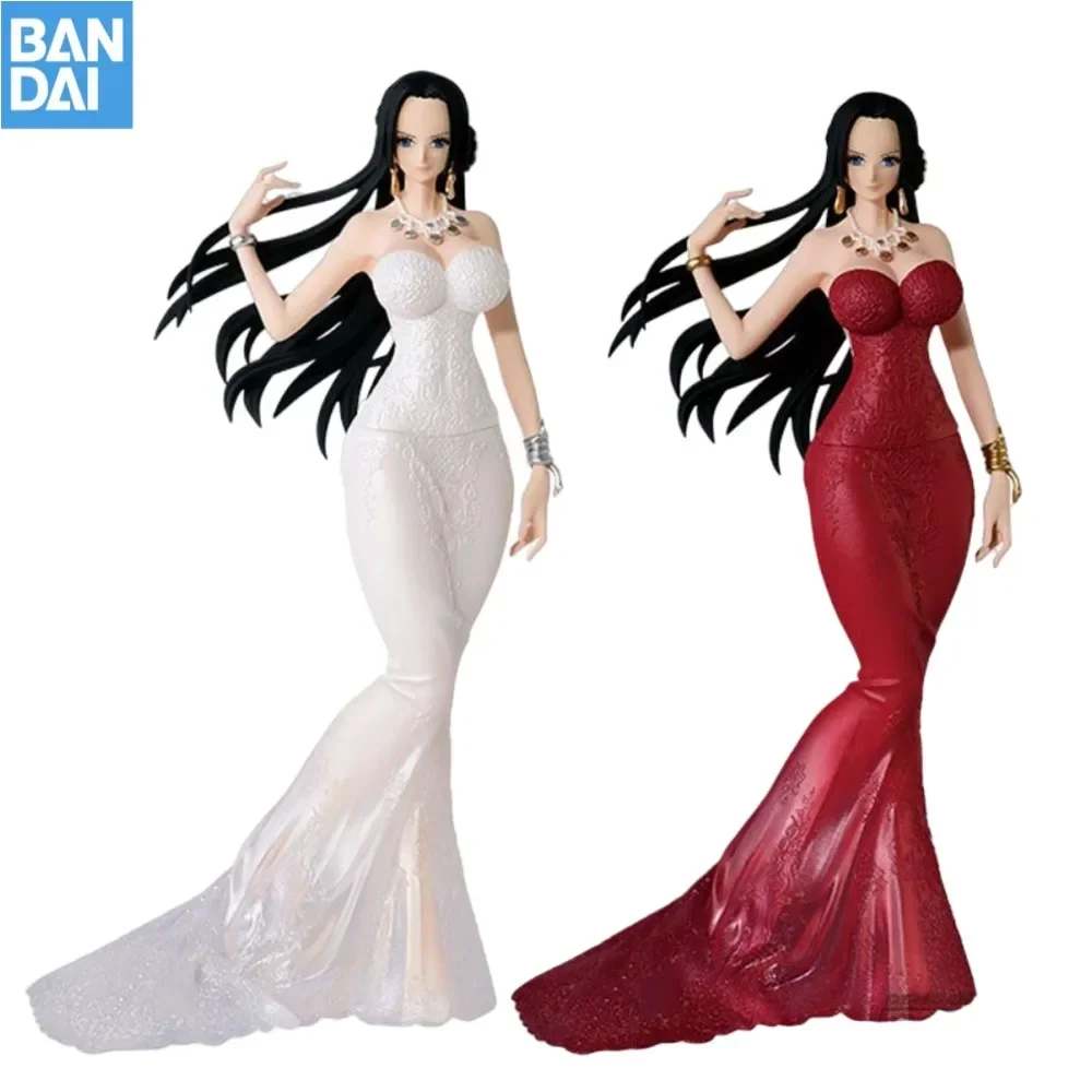Bandai Original One Piece Anime Boa Hancock Banpresto Lady Edge Wedding Dress Collection Action Figure Model Toys Regali Di Compleanno