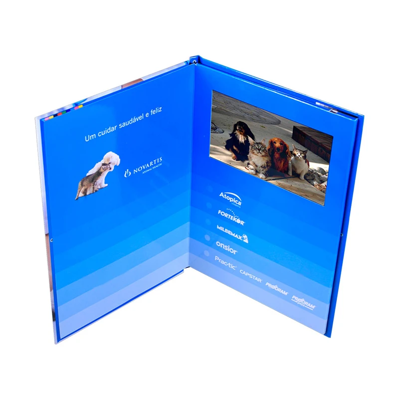 Personalizzato 7 Pollici Prezzo Di Fabbrica A Buon Mercato Personalizzato A5 A4 Scheda Video Marketing Biglietti Da Visita Brochure Video Schermo Lcd 