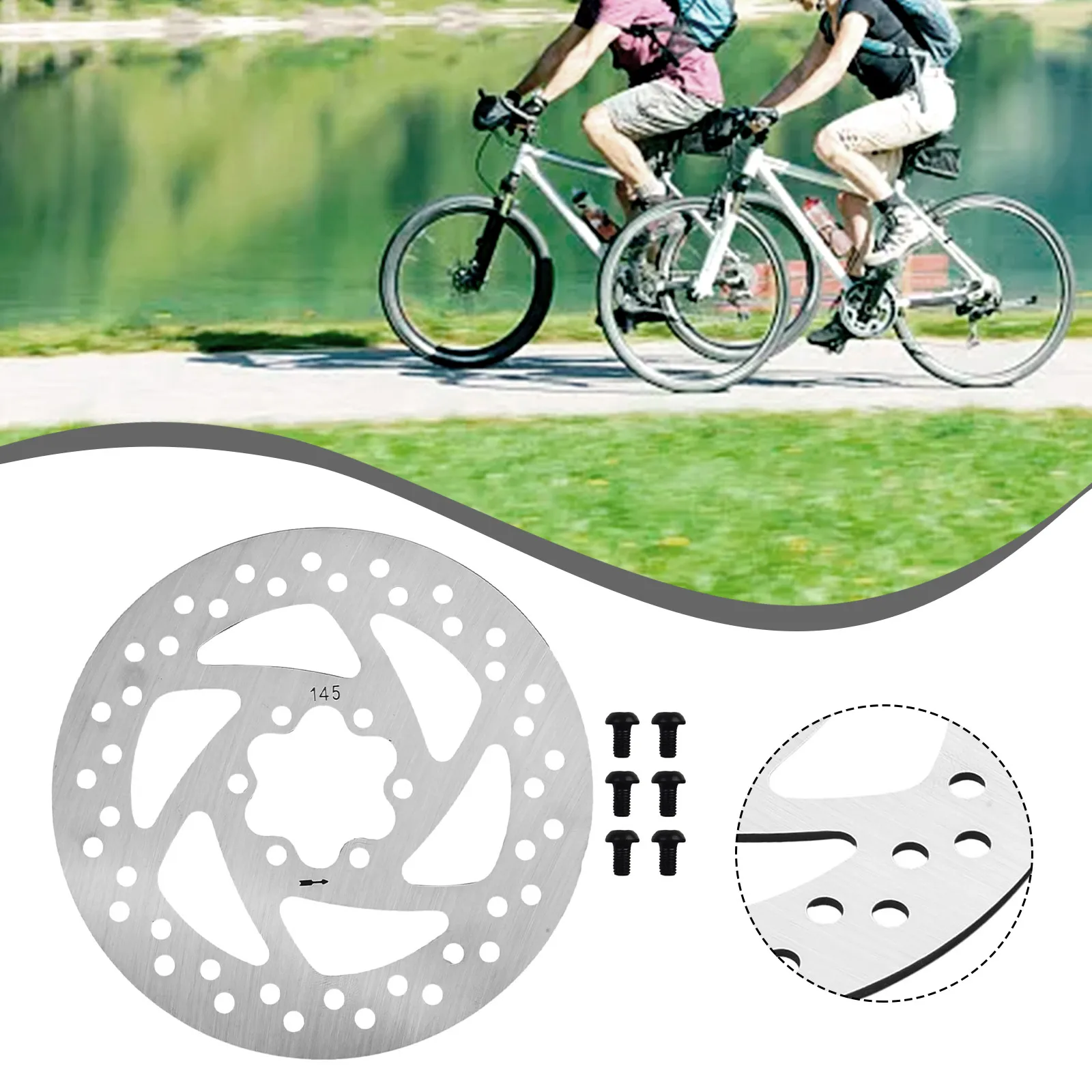 Durevole Nuovo Pratico Freno A Disco Per Bici Di Ricambio 145Mm Freno Mtb Scooter Da Esterno 145Mm Freno R Disco Elettrico