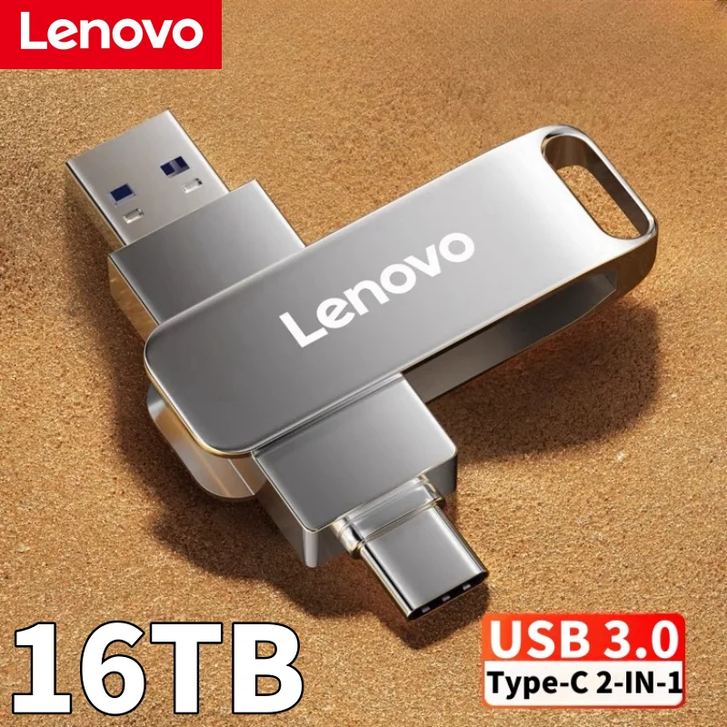 Lenovo Usb 3.0 Flash Drive Pen Drive In Metallo 2Tb/1Tb/512G Impermeabile Ad Alta Velocità Flash Disk Mini Memory Sticks 2Tb U Disk Pen Drive
