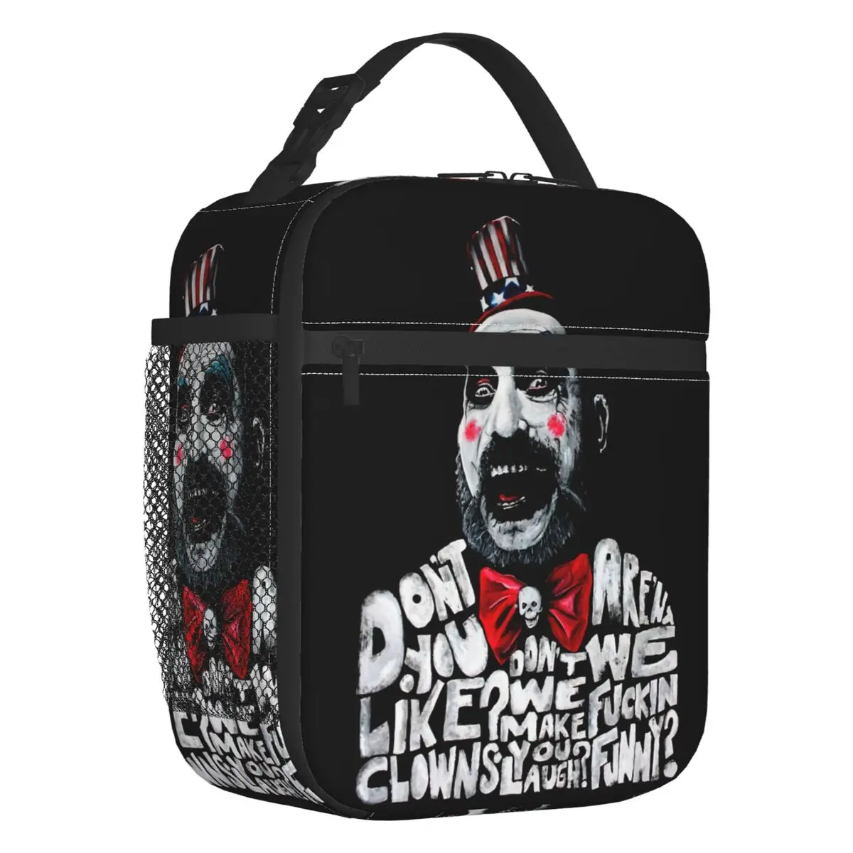 Captain Spaulding Insulated Lunch Bags Camping Travel Horror Film House Of 1000 Cadaveri Waterproof Cooler Thermal Bento Box Kids