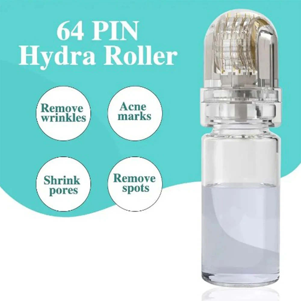 64/20 Hydra Needle Roller Titanium Microneedle Tips 0.25Mm Automatic Gold Derma Stamp Cura Della Pelle