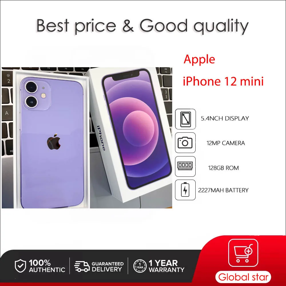 Originale Apple Iphone 12 Mini 5G Face Id Sbloccato Usato Ios A14 5.4 "64/128/256Gb Rom 2227Mah Cellulare 12Mp Smartphone