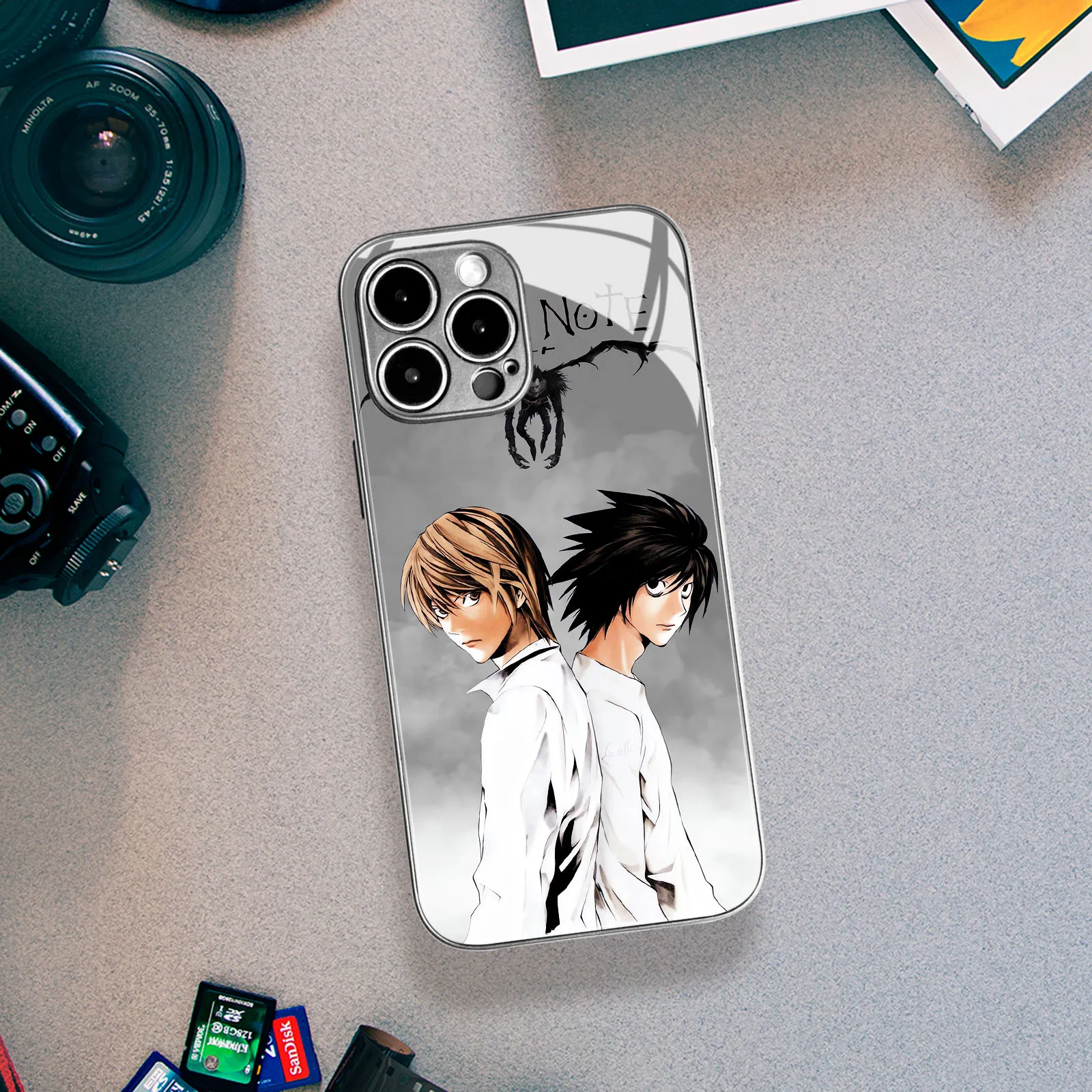 Anime Colors L Manga Tpu Custodia In Vetro Temperato Argento Per Iphone 15 14 11 Pro Max 7 8 15 Plus 12 13 Mini Xr Xs
