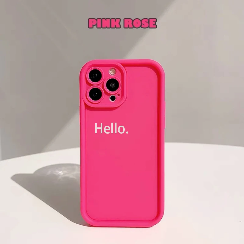Custodia Per Telefono Per Iphone, Cute Candy Colors Letter Hello, Custodia Morbida Per Iphone 15, 14, 13, 12, 11 Pro Max, X, Summer Fashion