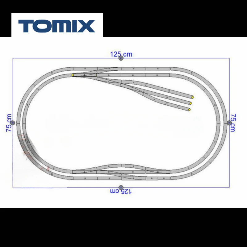 Treno Modello N Tipo 1/160 Set Di Binari In Scala N Tomix 125*75 Bulk