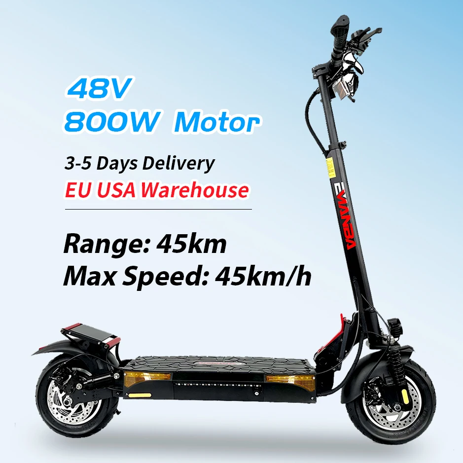 Emba 45 Km/H 13Ah 10 Pollici Off Road Eu Uk 4 Shock Absorb 2 Ruote Scooter Elettronico Electrique 48V Scooter Elettrico