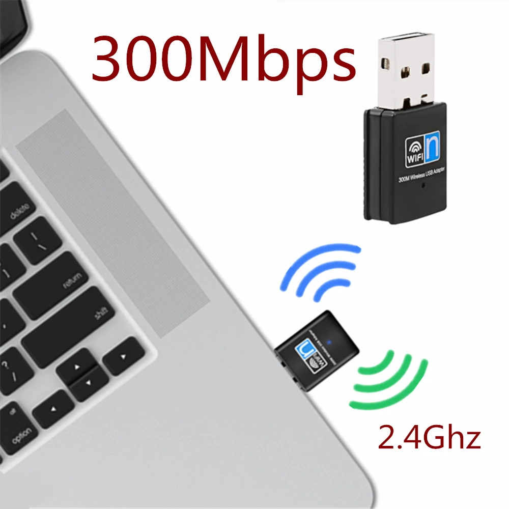 Adattatore Wifi Usb 300Mbps 2.4 Ghz Usb 802.11N/G/B Ethernet Wi-Fi Dongle Usb Lan Wireless Network Card Pc Ricevitore Wifi