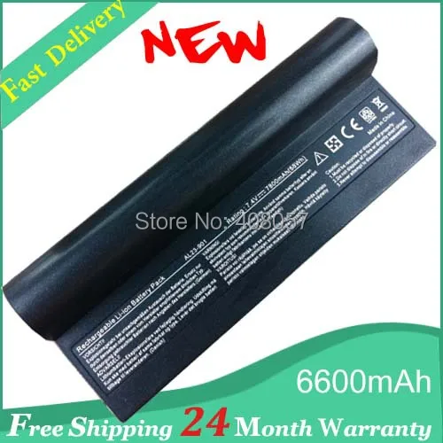 Nero Batteria Del Computer Portatile Per Asus Eee Pc 1000 1000 H 1000Ha 1000Hd 1000He 1000Hg 901 904Hd Al23-Al24-1000 Ap23-6600 Mah