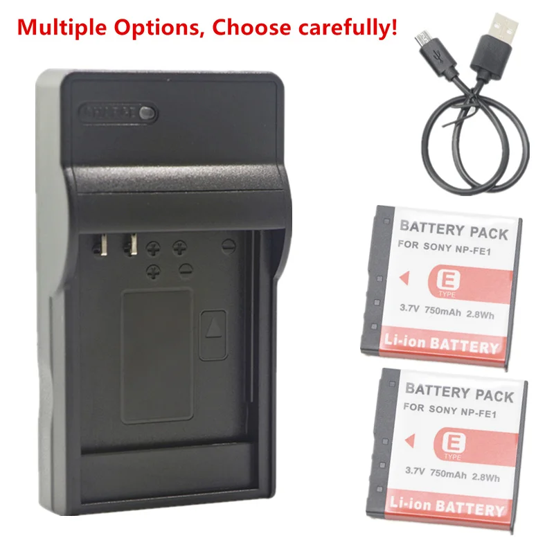 Np-Fe1 Batteria O Caricabatterie Per Sony Cyber-Shot Dsc-T7 Bc-Cs3