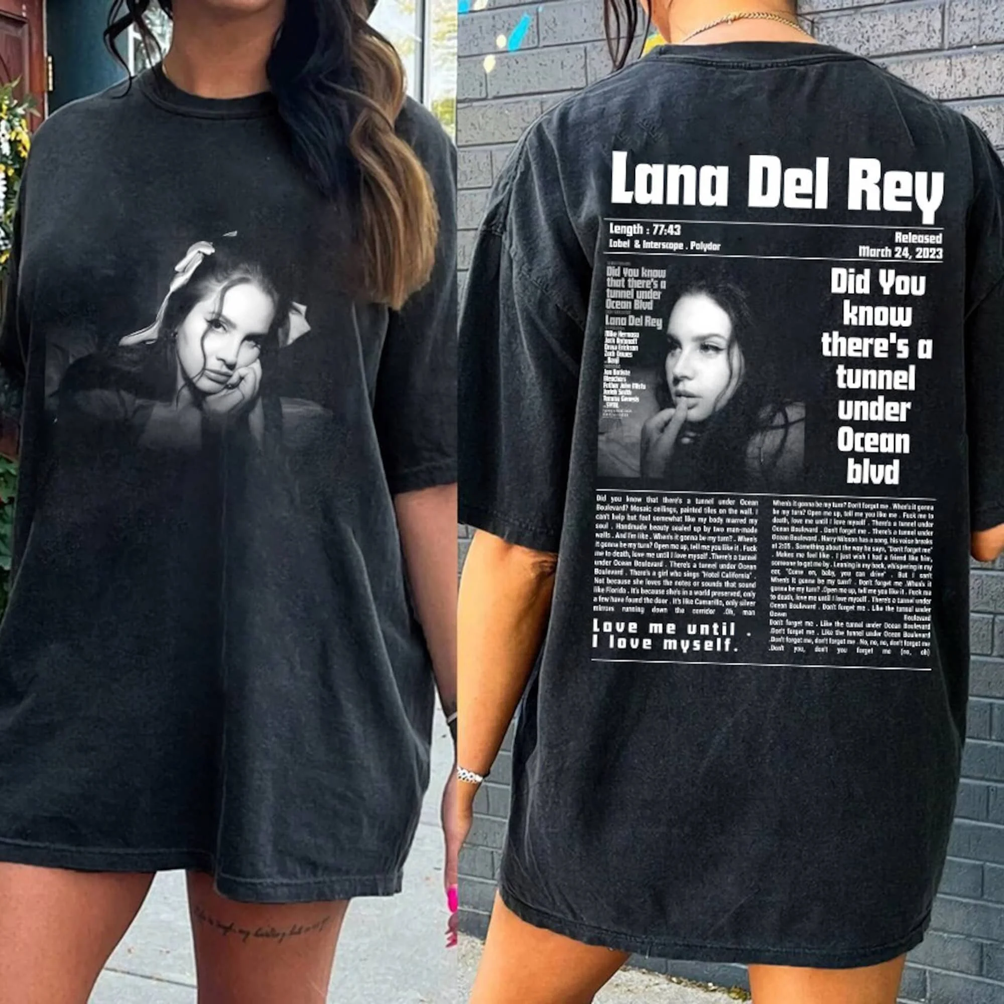 Lana Del Rey Lyric Ha Fatto A Te Che C' È Un Tunnel Sotto Oceanshirt,Lana Del Rey Album Regalo Per Uomo, Maglietta Unisex Da Donna