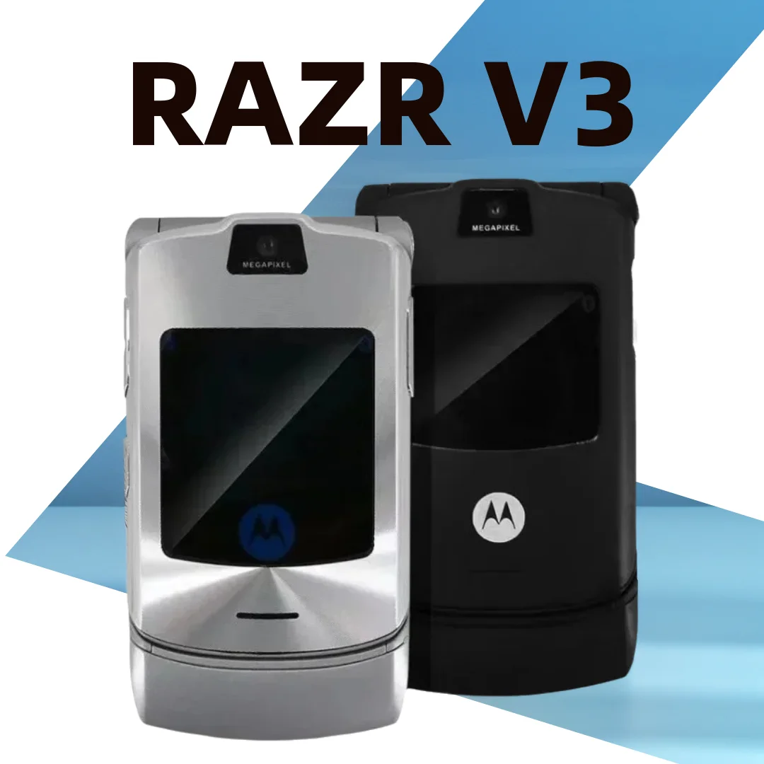 Motorola Razr V3 Ricondizionato Sbloccato Clamshell Bluetooth Cellulare Gsm 1.23 Mp Fotocamera 850/900/1800/1900 Di Buona Qualità