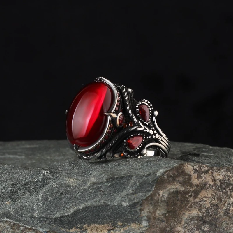 Men'S Zircon Stone 925 Sterling Silver Ring Special Design 2022 Summer Winter Fashion Trend Accessories Products Gift Items