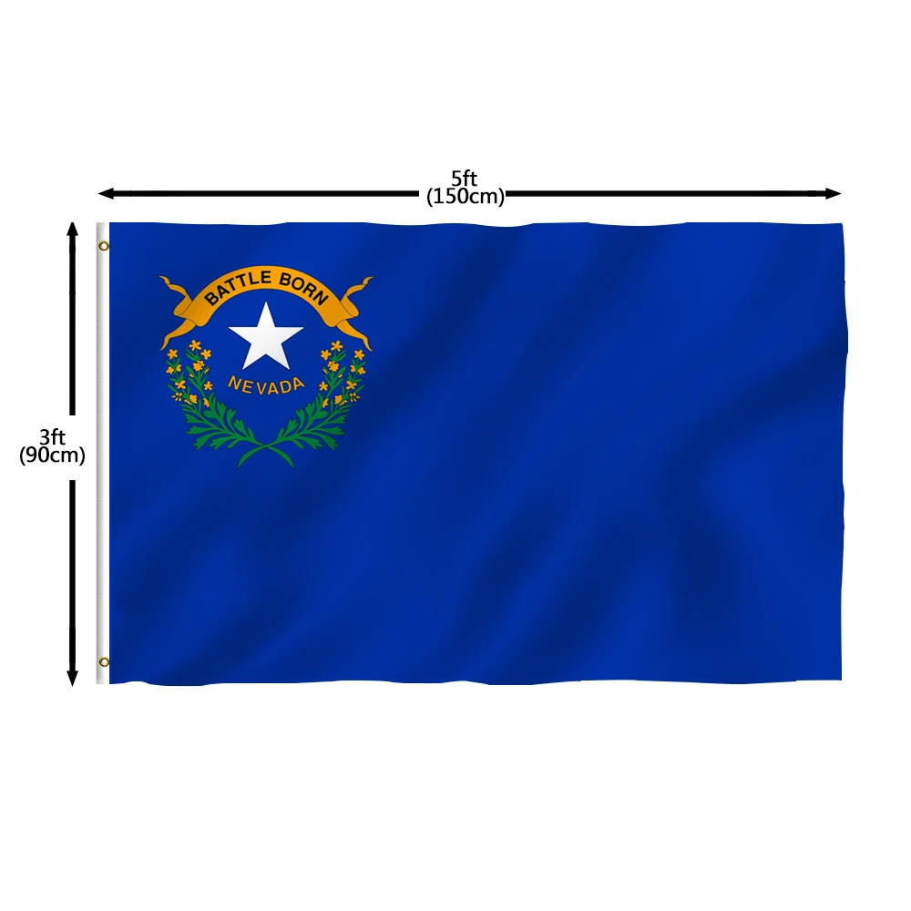 Flagnshow 100% Poliestere Usa America State Of Nevada Flags