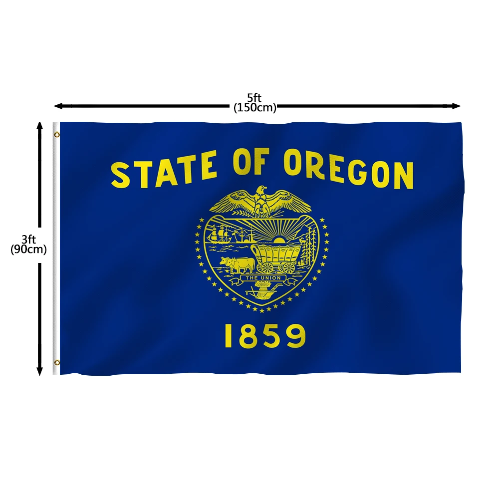 Flagnshow 100% Poliestere Usa America State Of Oregon Flags