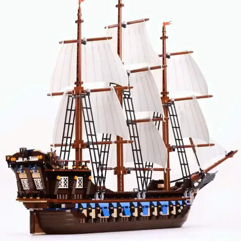 Compatibile 10210 71042 Pirates Ship Imperial Caribbean Flagship Model Building Blocks Set Regali Di Natale Di Compleanno Per Giocattoli Per Bambini