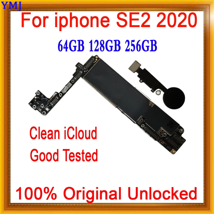 Scheda Madre Per Iphone Se2 Se 2020, 64Gb,128Gb,256Gb, Con/Senza Touch Id,100% Originale Sbloccato, Icloud Gratuito, Chip Di Test Completi