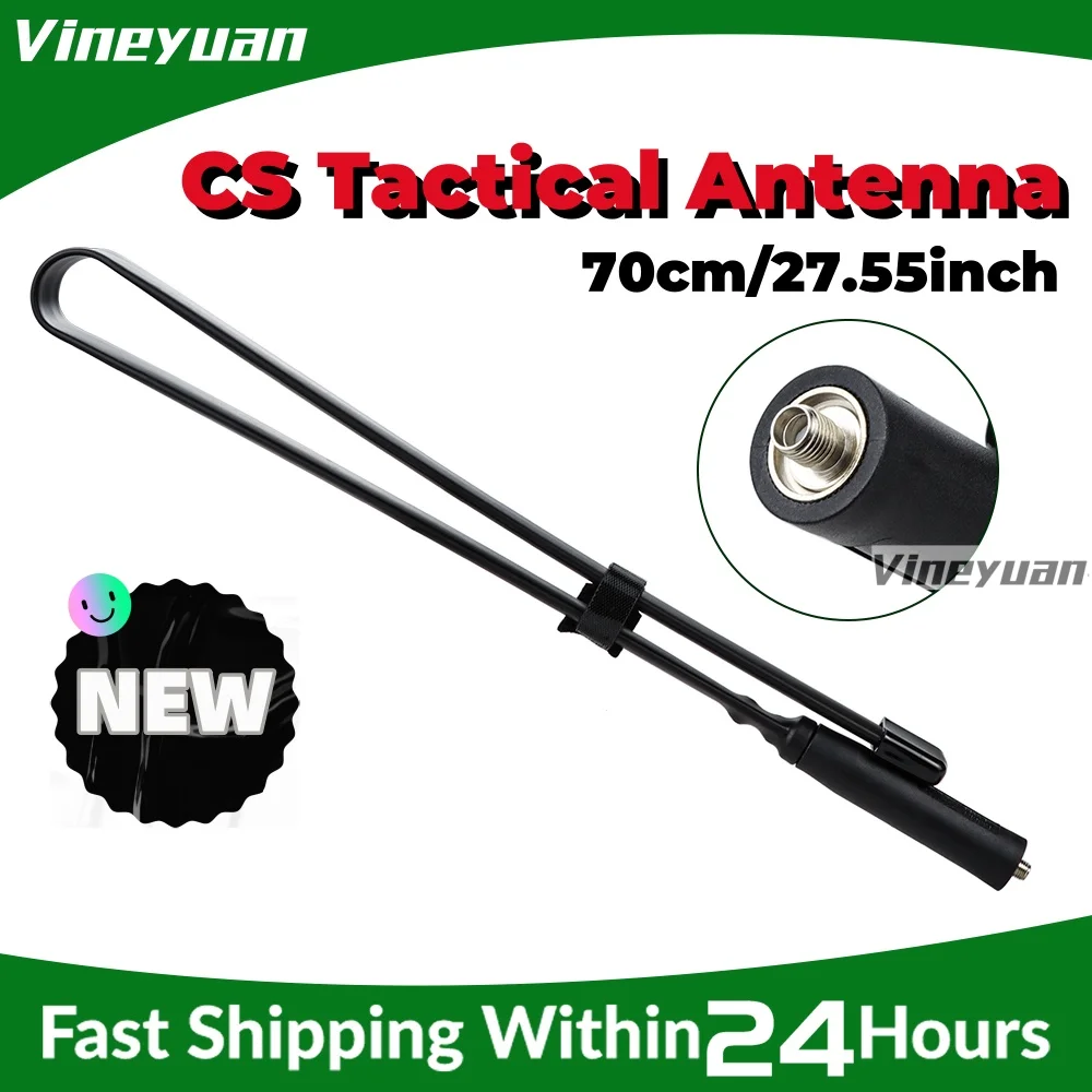Antenna Tattica Cs Pieghevole 70Cm/27.56 Pollici Sma-Femmina Dual Band Vhf Uhf 136/52Mhz Per Kenwood Baofeng Uv-5R Uv-82 Bf-888S Bf-F8