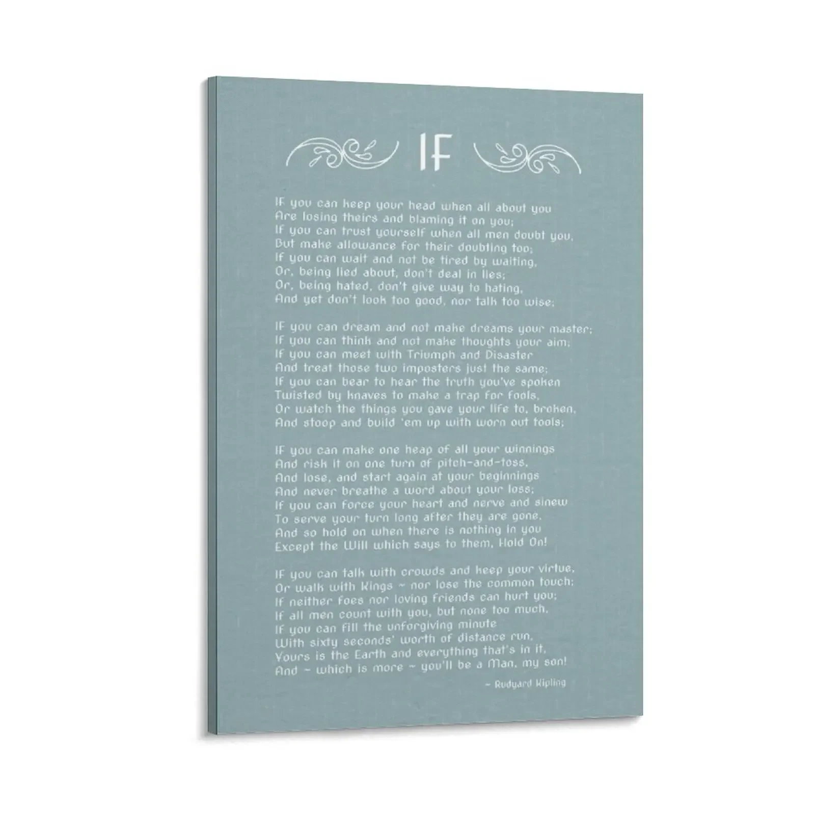 The Rudyard Kipling Poem If Canvas Painting Vintage Home Decor Wall Decoration Paintings