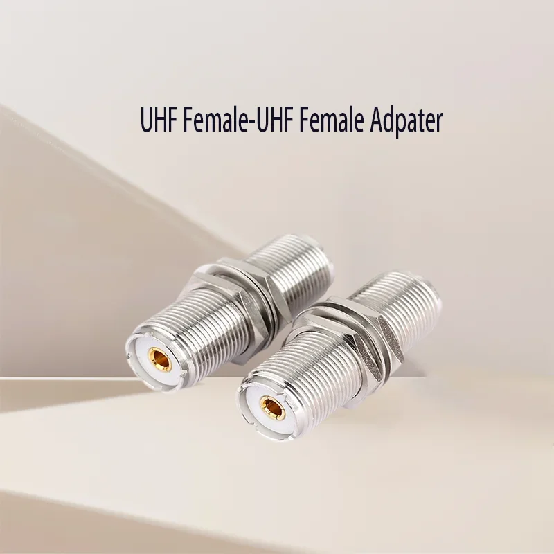 2Pcs Radio Uhf Femmina-Uhf Femmina Adattatore Di Montaggio So-239 Connettore Femmina Uhf Per Paratia