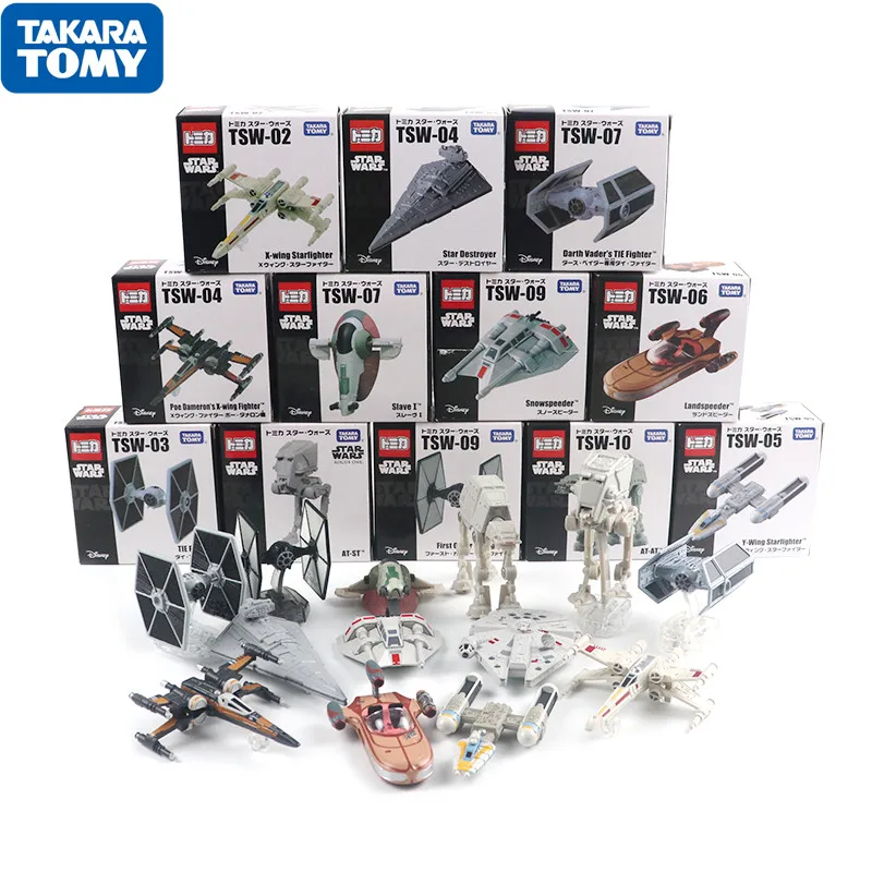 Takara Tomy Tomica Star Wars X-Wing Star Fighter Millennium Falcon Yoda Darth Vader R2D2 Mini Diecast Metal Model Alloy Car Toy