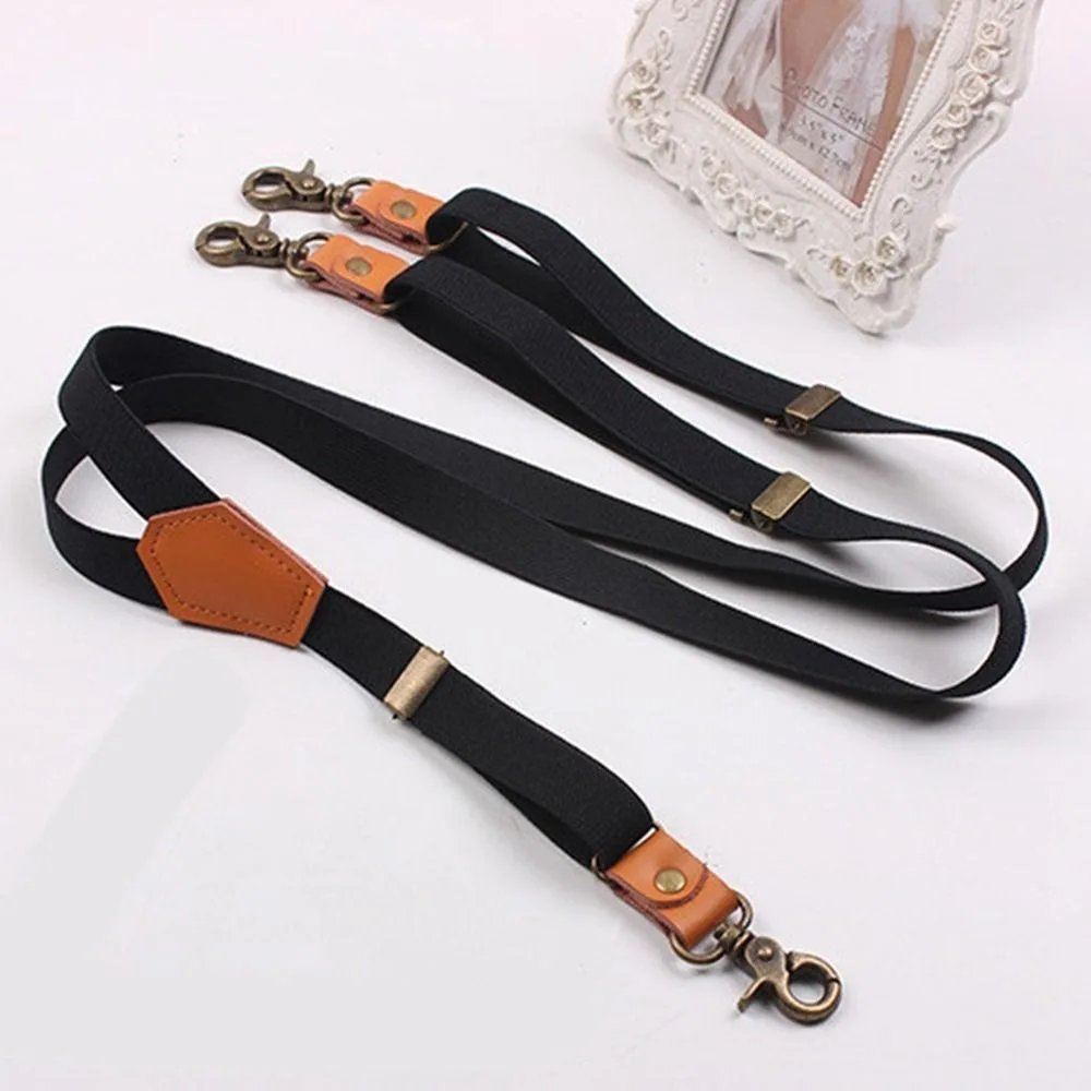 Tinta Unita 3 Ganci Performance For Men Stripe Hanging Pants Clip Bretelle Regolabili Tie Bretelle Clip