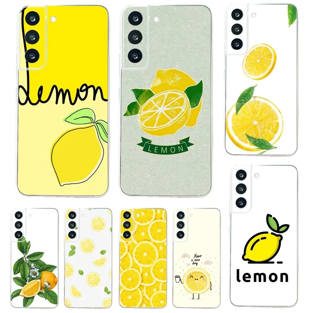 Custodia Per Telefono Frutta Limone Per Samsung Galaxy A71,70,52,51,40,31,A50,30S,21S, Note20Cover Ultra Trasparente