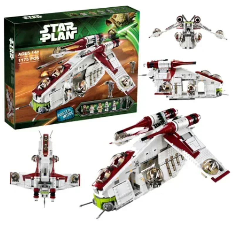 1175 Pezzi Staremid Republic Gunship & Amp Wars Building Blocks 75021 Mattoni Giocattoli Per Bambini Compatibili Con 05041