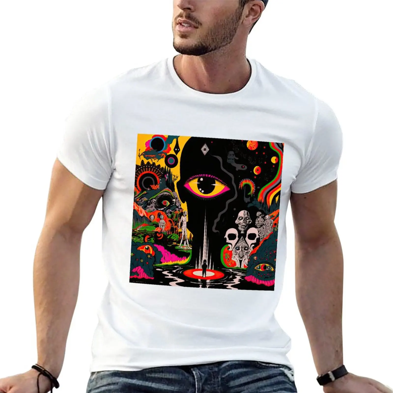 The Skull In The Mirror: Dancing With The Shadow T-Shirt Anime New Edition T-Shirt Slim Fit Per Uomo