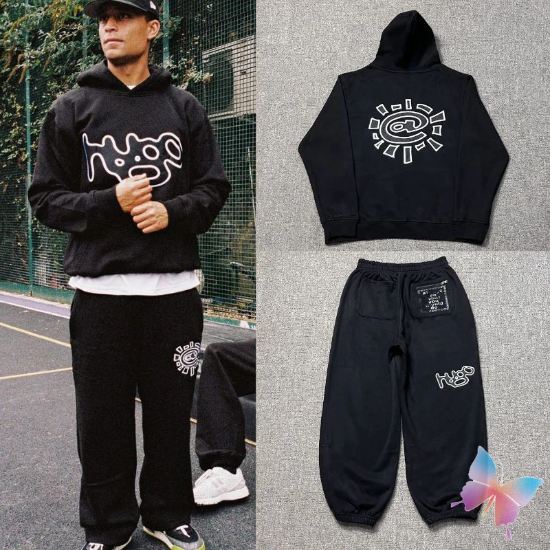 24Ss Street Adwysd Felpe Con Cappuccio Pantaloni Cotone Sunroll Alway Fare Quello Che Si Dovrebbe Fare Tuta Oversize Uomo Donna Felpa Con Cappuccio In