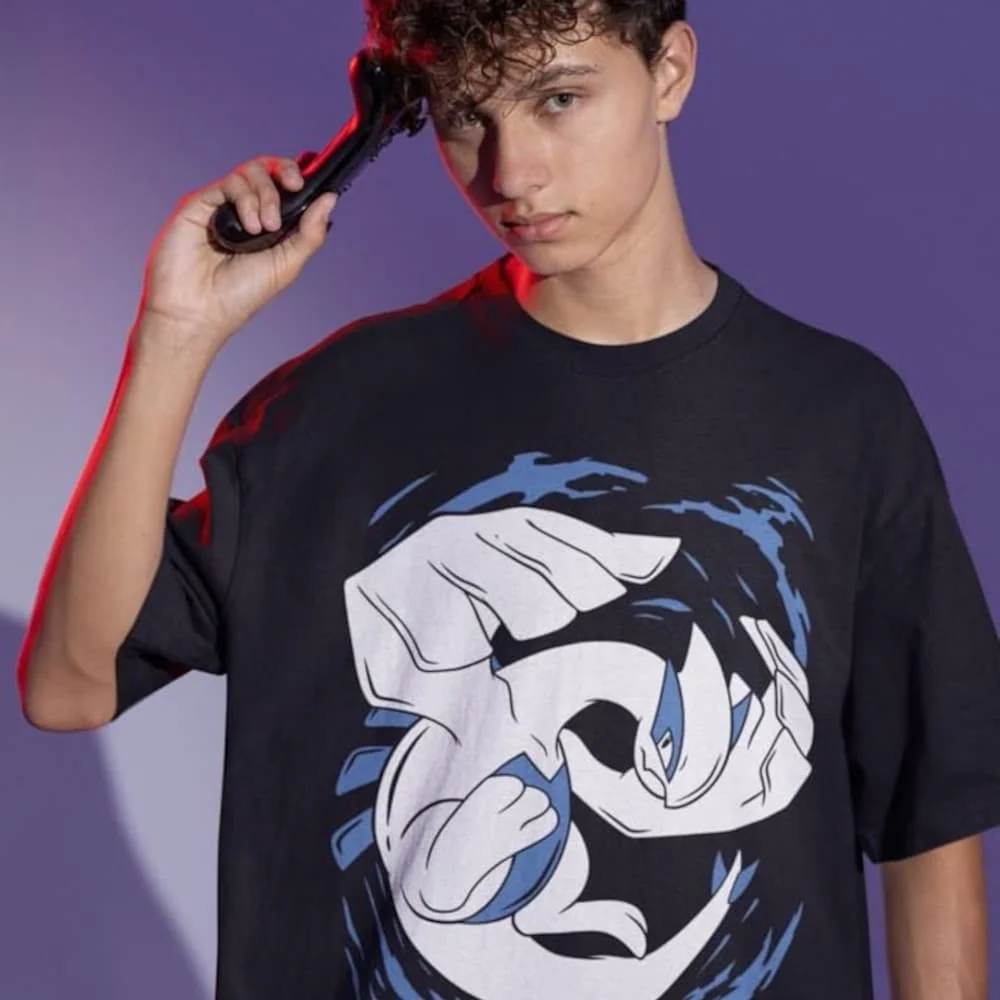 Maglietta Per Videogiochi Lugia Tee Anime Giapponese