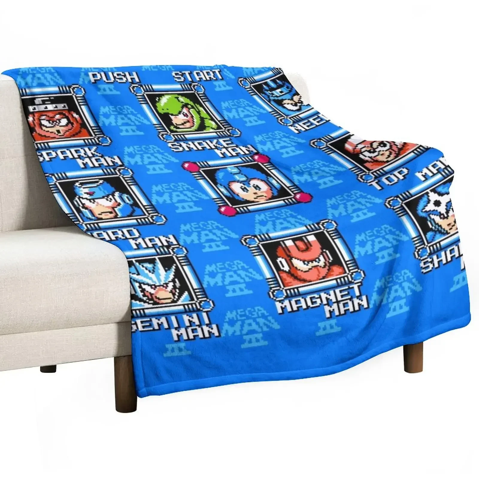 Megaman 3 Stage Select Throw Coperta Dormitorio Essentials Warm For Winter Weighted Coperte E Plaid Coperte