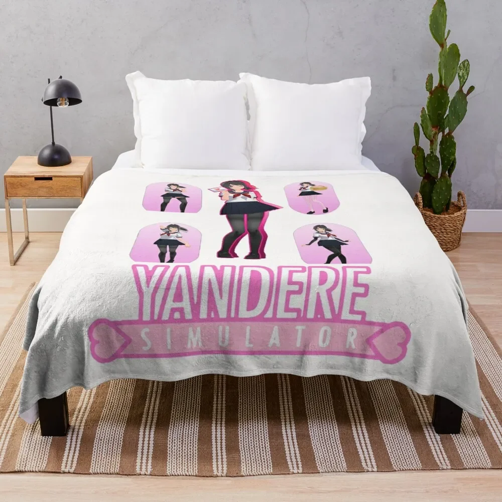 Yandere Simulator-Yandere Sim-Yandere Simulator Yandere Simulator Throw Coperta Hairys Designers Coperte Calde