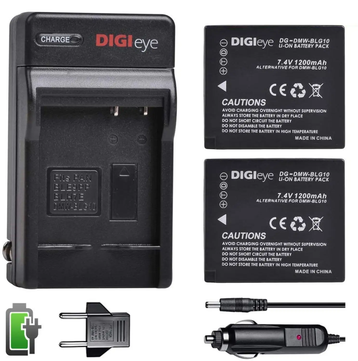 Dmw-Blg10 Ble9 Battery + Charger Kit Per Panasonic Lumix Dmc-Dmc-Gf5 Gf6 Gx7 Dmc-Lx100 Dmc-Gx9 Gx85 Gx80 Zs200 Zs100 Zs70 Zs60