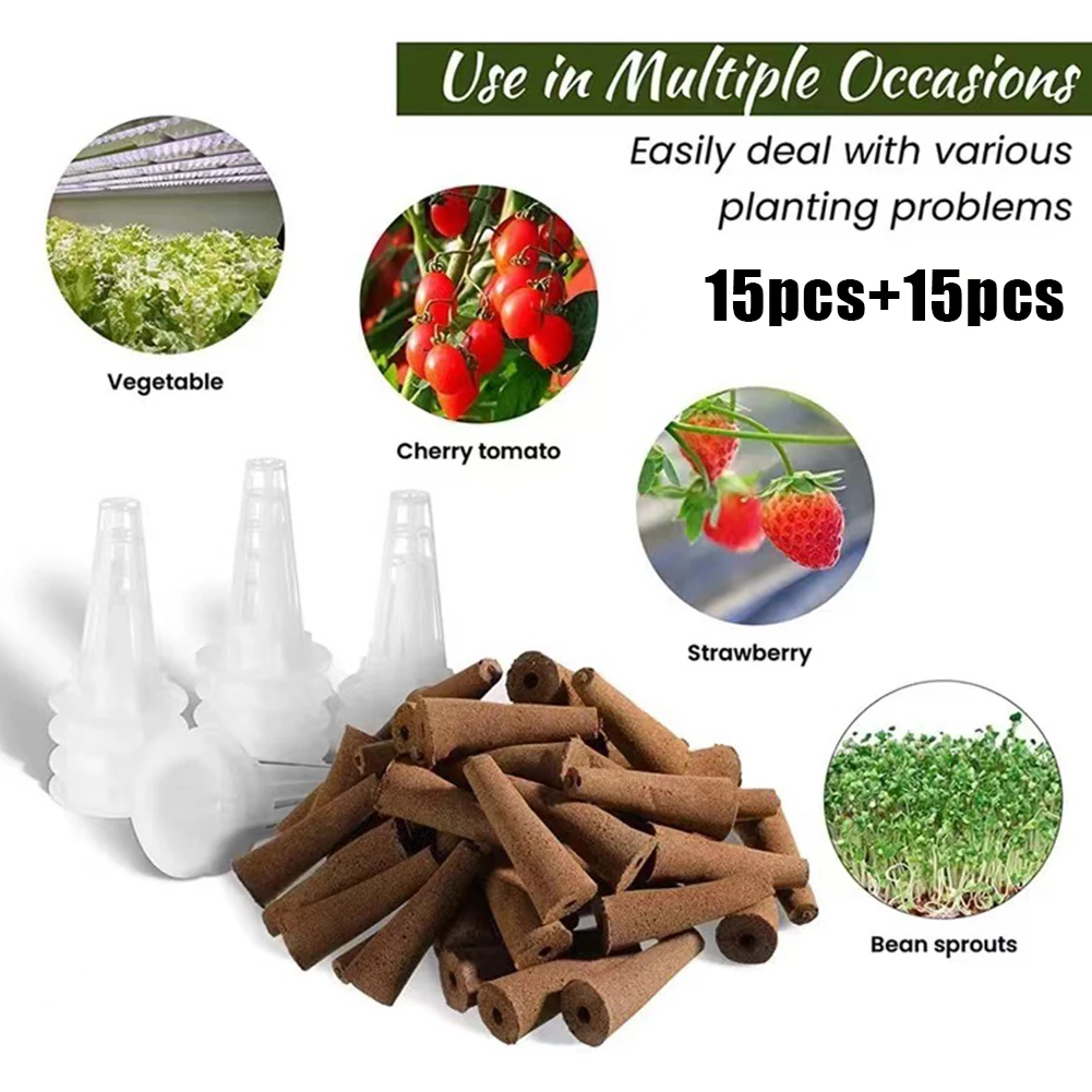 Garden Grow Any Hydroponics Soilless Grow Spugne E Kit Di Cestini Per Piantare Per Sistema Aerogarden-Confezione Da 15