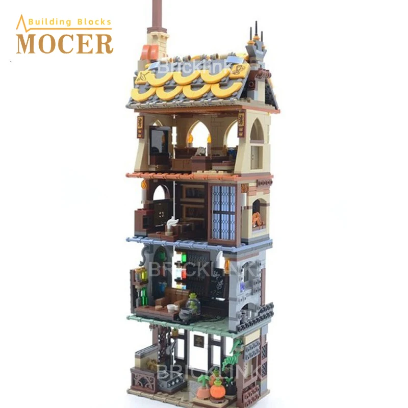 Mocer Moc Magic Book 4 In 1 Transform Magic Tower Hogwartsed Moment 76382 76383 76384 76385 Set Building Blocks Giocattoli Per Bambini Regalo