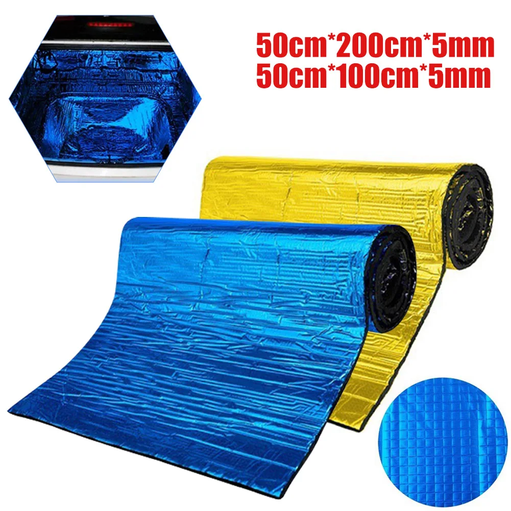 5Mm /50*200Cm Per Cofano Motore Auto Fonoassorbente Fonoassorbente Tappetino Isolante Acustico Tappetino Fonoassorbente A Prova Di Calore Per Auto Tap
