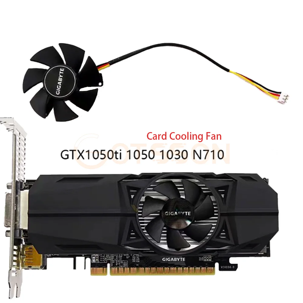 Fs1250-S1033A 47Mm Dc12V 0.17A 3Pin Gtx1050 Per Gigabyte Gtx 1030 1050 1050Ti Oc Low Profile 750 Ti Ventola Di Raffreddamento Della Scheda Grafica