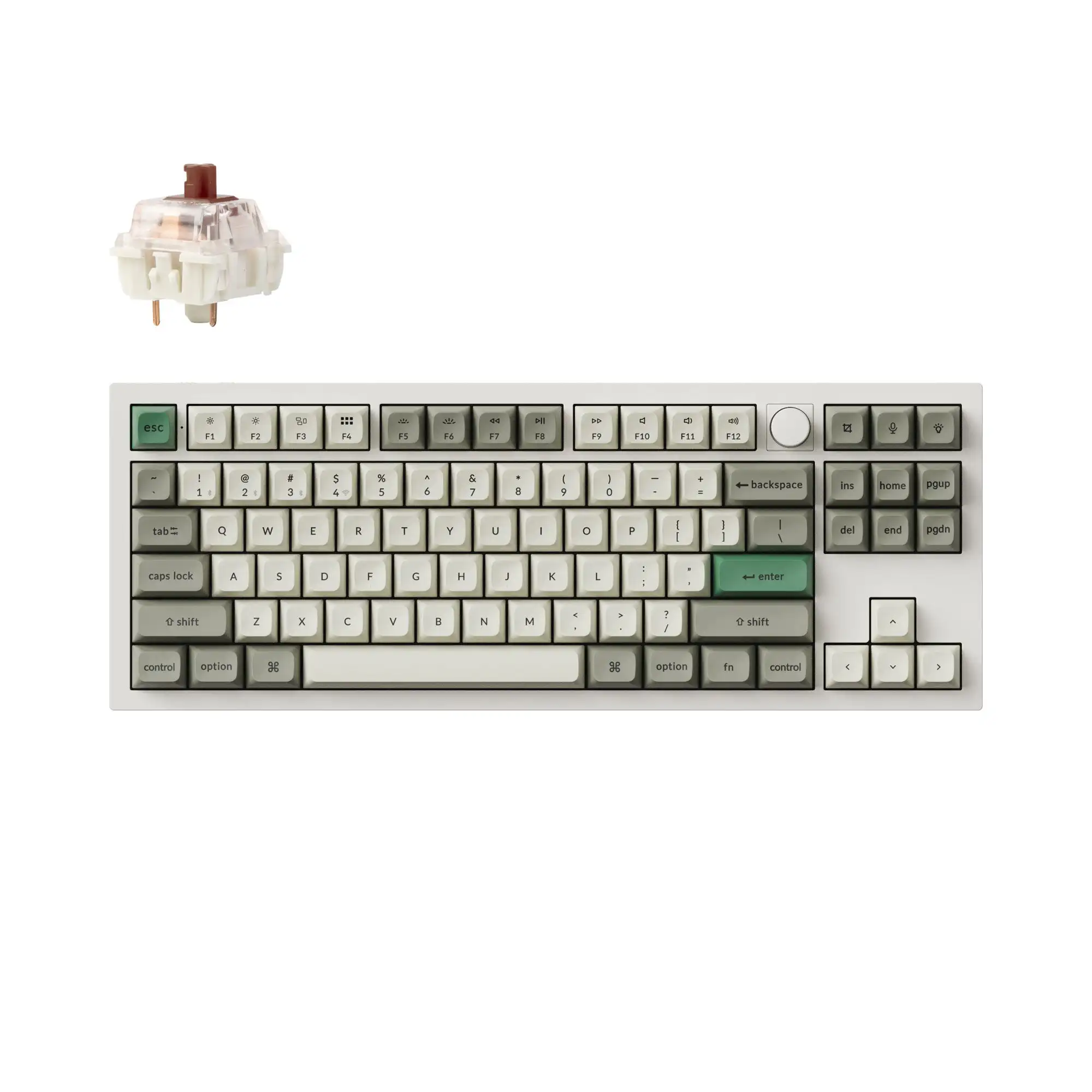 Keychron Q3 Max Qmk/Tramite Tastiera Meccanica Personalizzata Wireless Per Mac Windows Linux Gateron Jupiter Switch