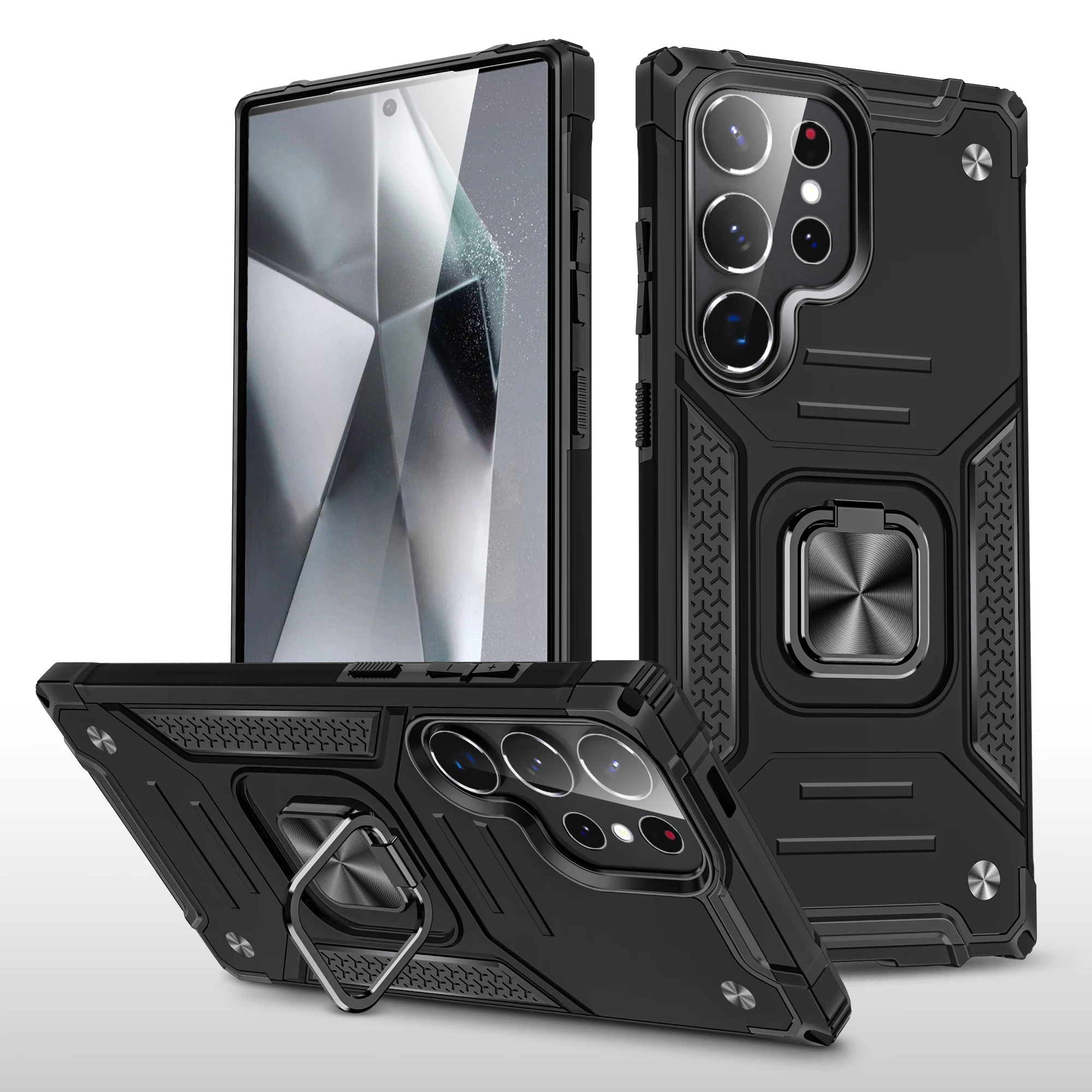Per Samsung S24 Ultra S 23 22 Best Protection Stand Ring Cover Per Samsung Galaxy S24 Ultra S23 Fe S22 Plus Armor Case