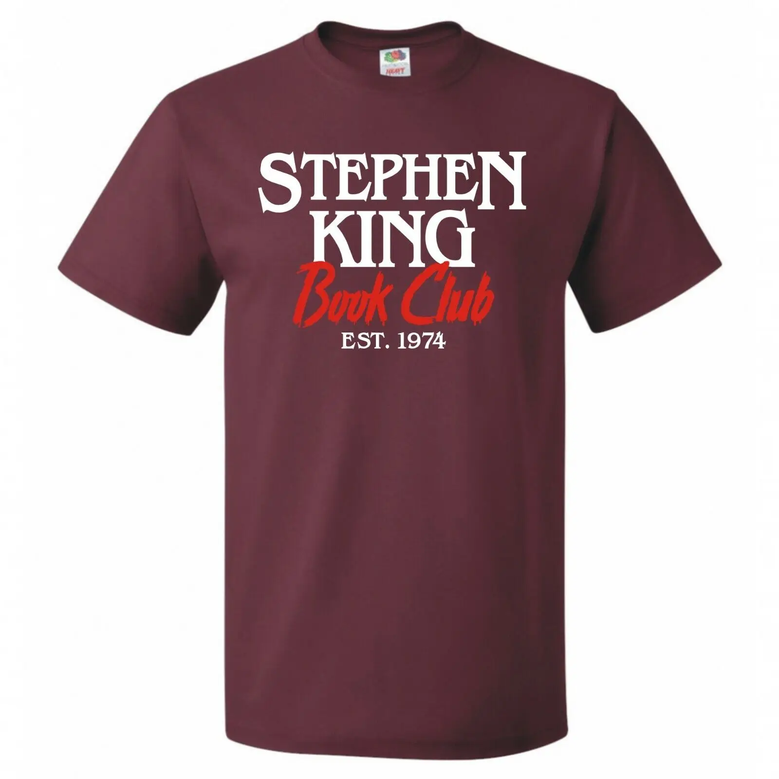 Book Humour "Stephen King Book Club" T-Shirt Regular Fit Manica Corta Top