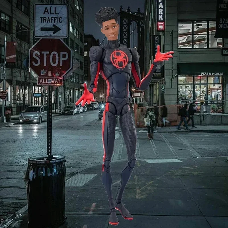 Hot Toys Ko Shf Spider-Man Miles Morales Honduras Action Figure Marvel Legends Spider-Man Crossover Spider-Man Figure Regalo Di Compleanno